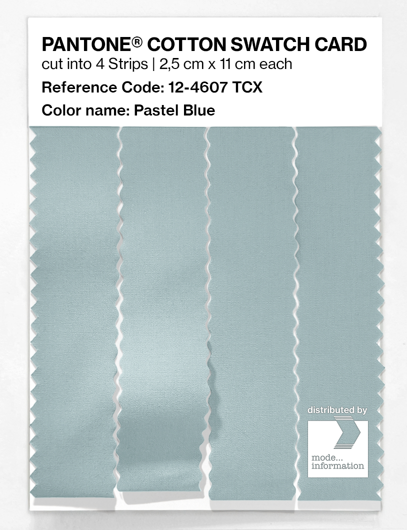 Product image 3 of the product “PANTONE® COTTON SWATCH CARD 12-4607 TCX Pastel Blue ”