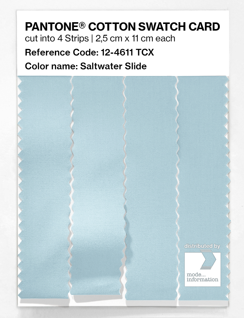 Product image 3 of the product “PANTONE® COTTON SWATCH CARD 12-4611 TCX Saltwater Slide ”