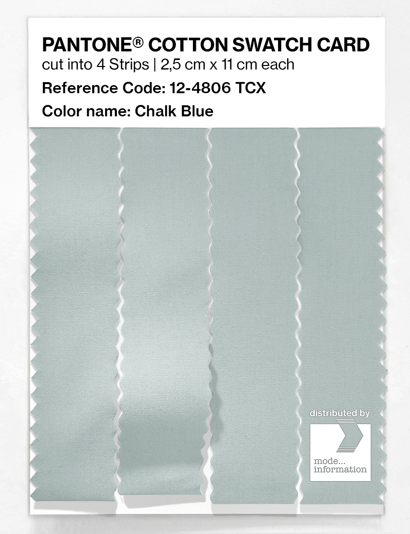 Product image 3 of the product “PANTONE® COTTON SWATCH CARD 12-4806 TCX Chalk Blue ”