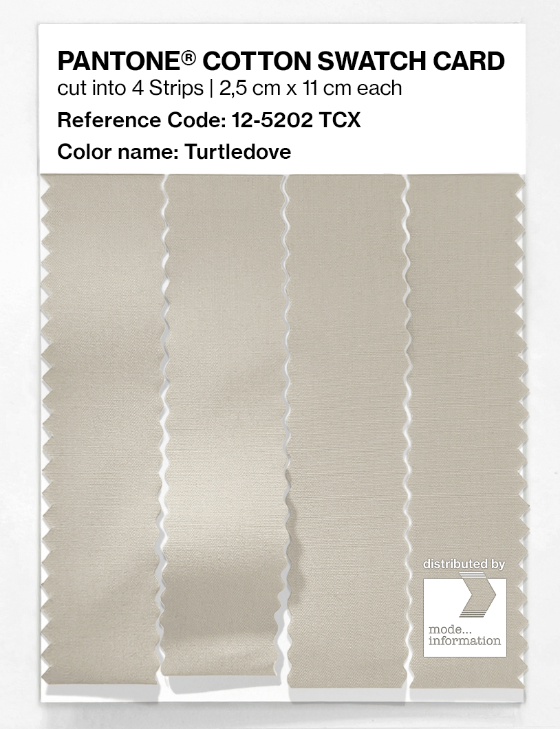 Product image 3 of the product “PANTONE® COTTON SWATCH CARD 12-5202 TCX Turtledove ”