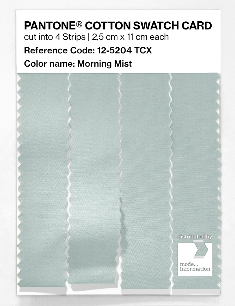 Product image 3 of the product “PANTONE® COTTON SWATCH CARD 12-5204 TCX Morning Mist ”