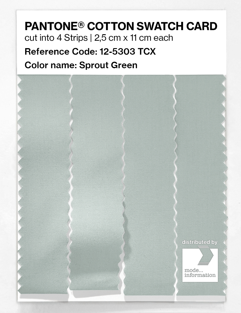Product image 3 of the product “PANTONE® COTTON SWATCH CARD 12-5303 TCX Sprout Green ”