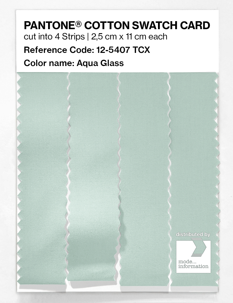 Product image 3 of the product “PANTONE® COTTON SWATCH CARD 12-5407 TCX Aqua Glass ”