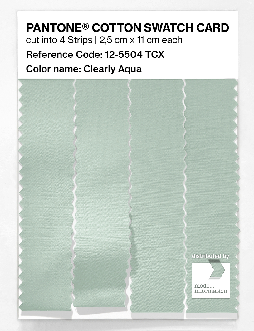 Product image 3 of the product “PANTONE® COTTON SWATCH CARD 12-5504 TCX Clearly Aqua ”