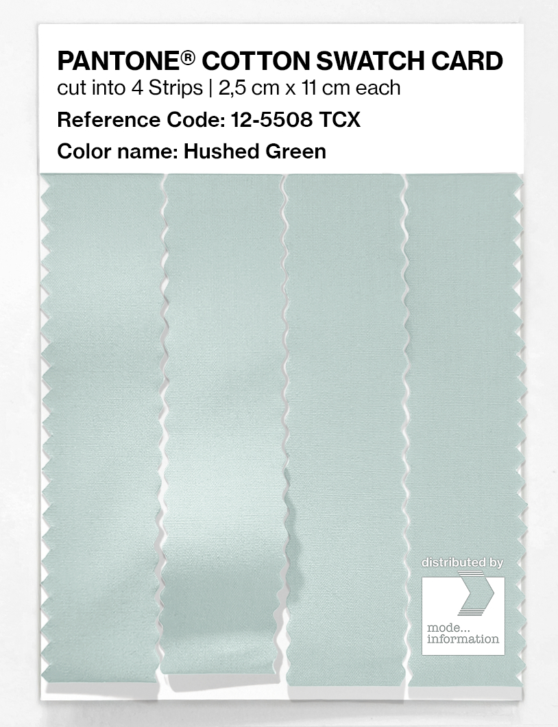 Product image 3 of the product “PANTONE® COTTON SWATCH CARD 12-5508 TCX Hushed Green ”