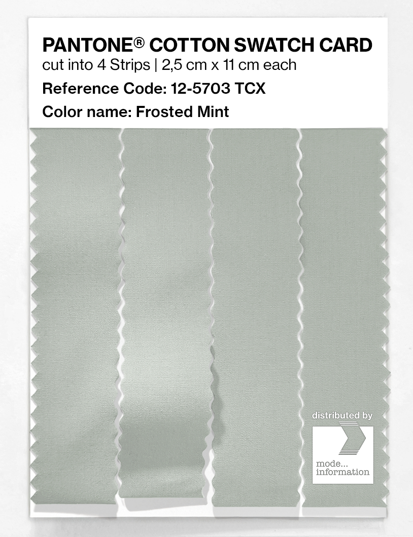 Product image 3 of the product “PANTONE® COTTON SWATCH CARD 12-5703 TCX Frosted Mint ”