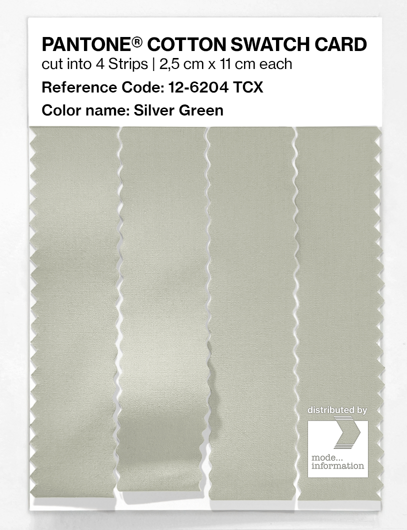 Product image 3 of the product “PANTONE® COTTON SWATCH CARD 12-6204 TCX Silver Green ”