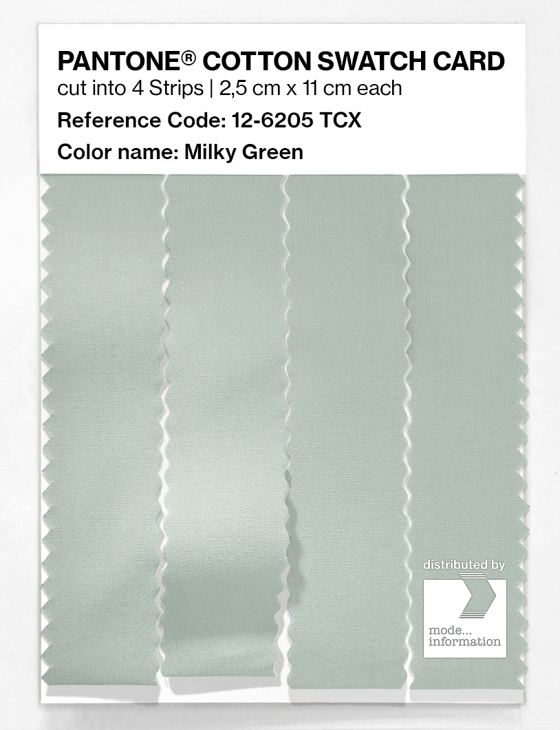 Product image 3 of the product “PANTONE® COTTON SWATCH CARD 12-6205 TCX Milky Green ”