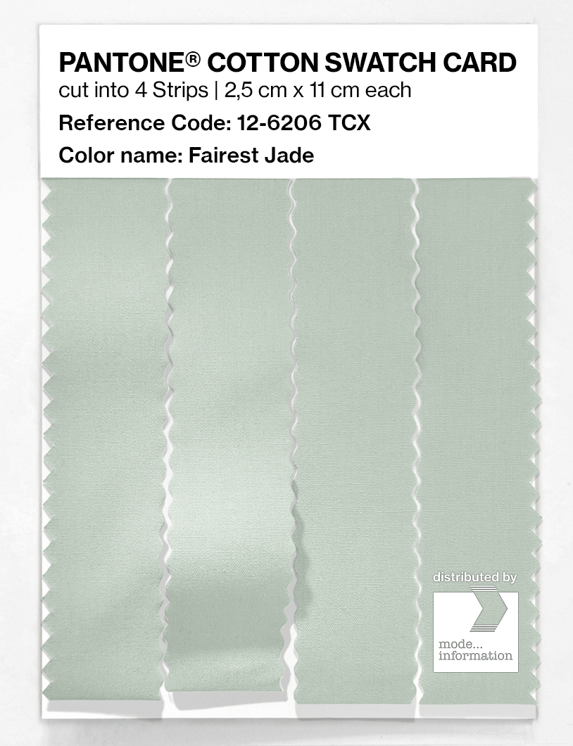 Product image 3 of the product “PANTONE® COTTON SWATCH CARD 12-6206 TCX Fairest Jade ”