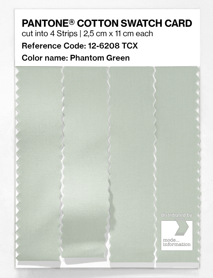 Product image 3 of the product “PANTONE® COTTON SWATCH CARD 12-6208 TCX Phantom Green ”