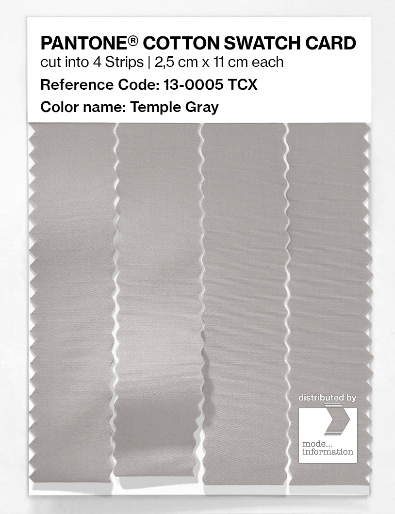 Artikelbild 3 des Artikels “PANTONE® COTTON SWATCH CARD 13-0005 TCX Temple Gray “