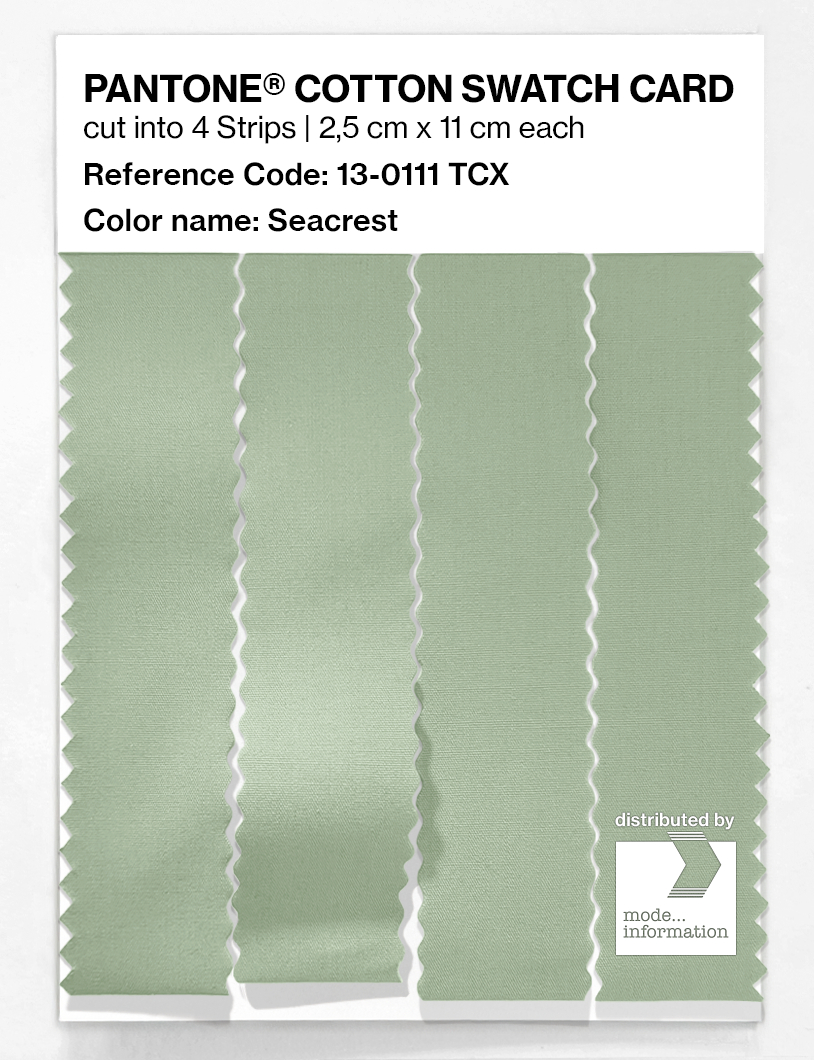 Product image 3 of the product “PANTONE® COTTON SWATCH CARD 13-0111 TCX Seacrest ”