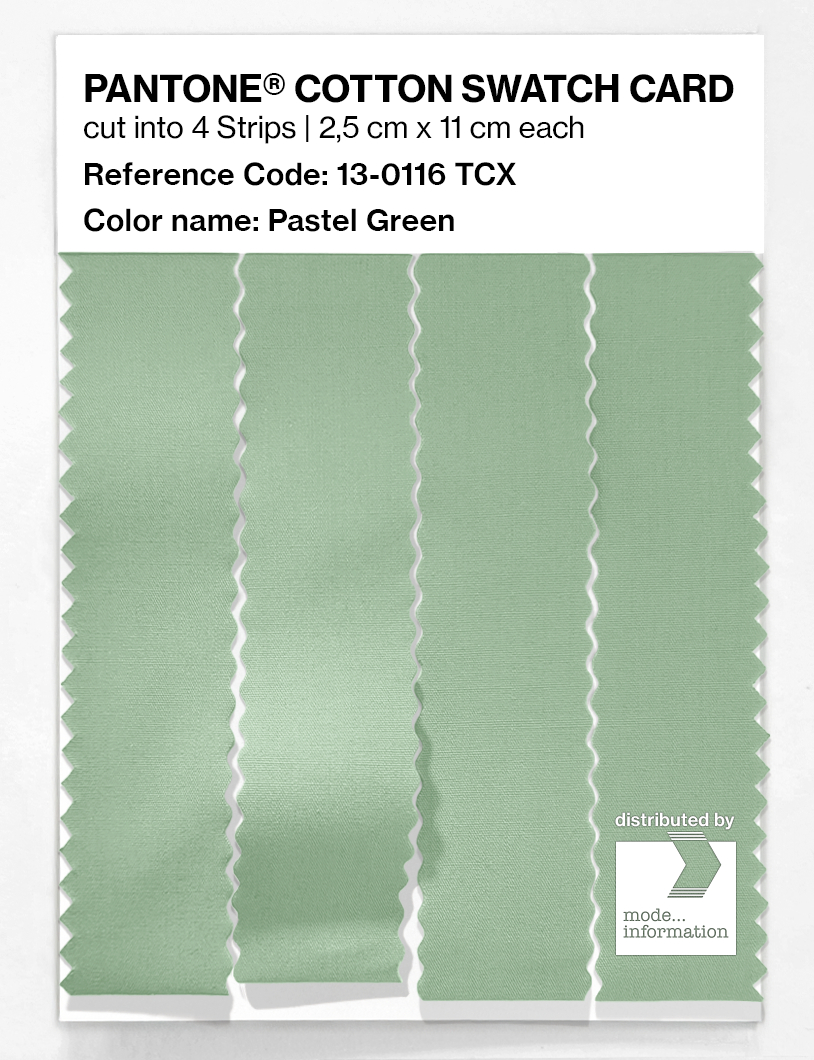 Product image 3 of the product “PANTONE® COTTON SWATCH CARD 13-0116 TCX Pastel Green ”