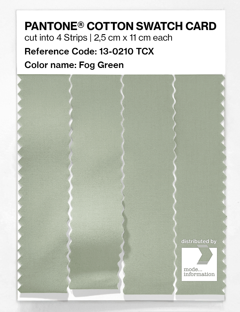 Product image 3 of the product “PANTONE® COTTON SWATCH CARD 13-0210 TCX Fog Green ”