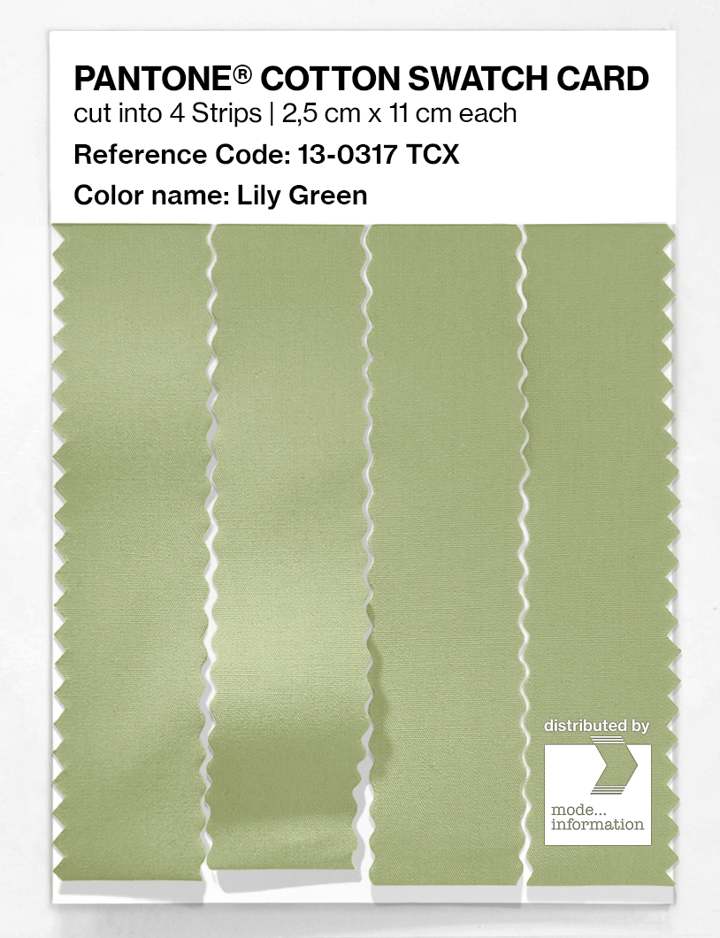 Product image 3 of the product “PANTONE® COTTON SWATCH CARD 13-0317 TCX Lily Green ”