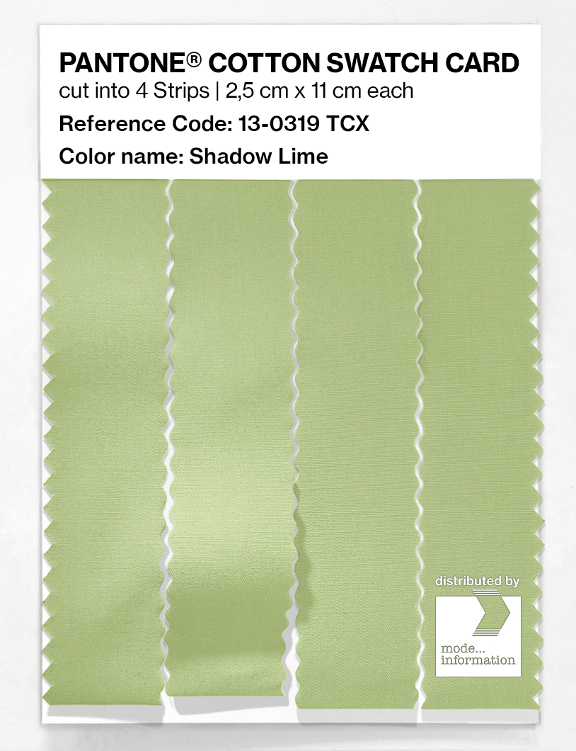 Product image 3 of the product “PANTONE® COTTON SWATCH CARD 13-0319 TCX Shadow Lime ”
