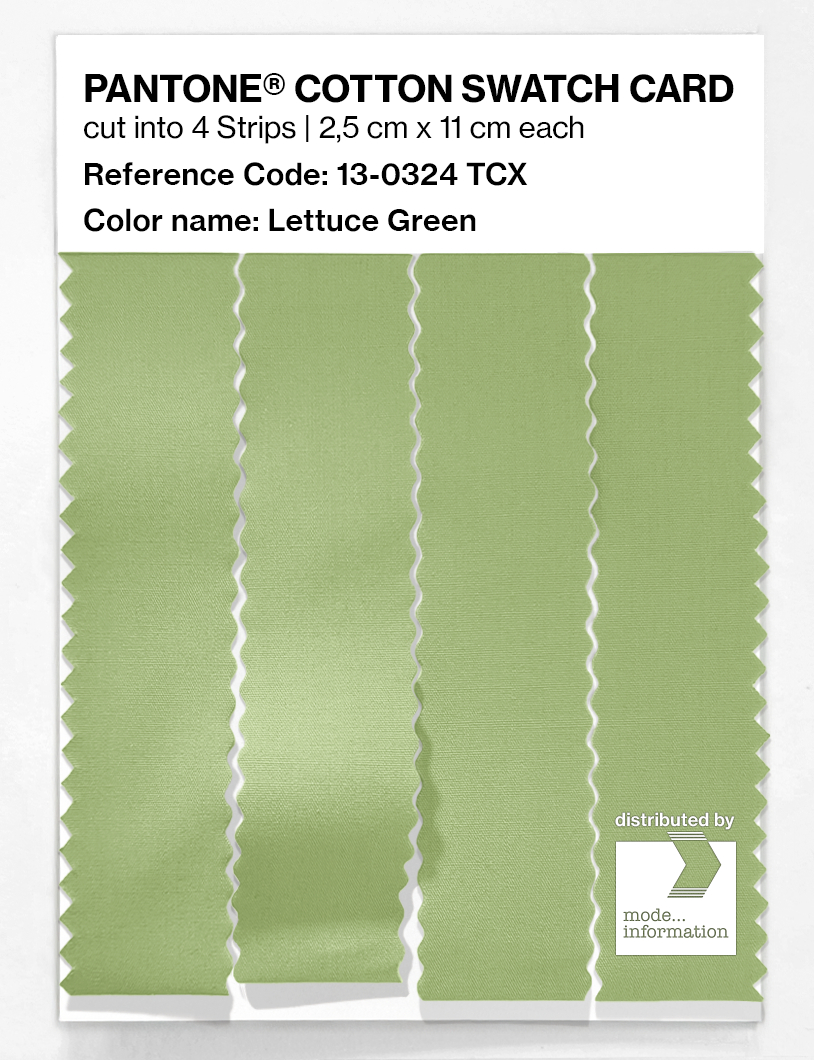 Product image 3 of the product “PANTONE® COTTON SWATCH CARD 13-0324 TCX Lettuce Green ”