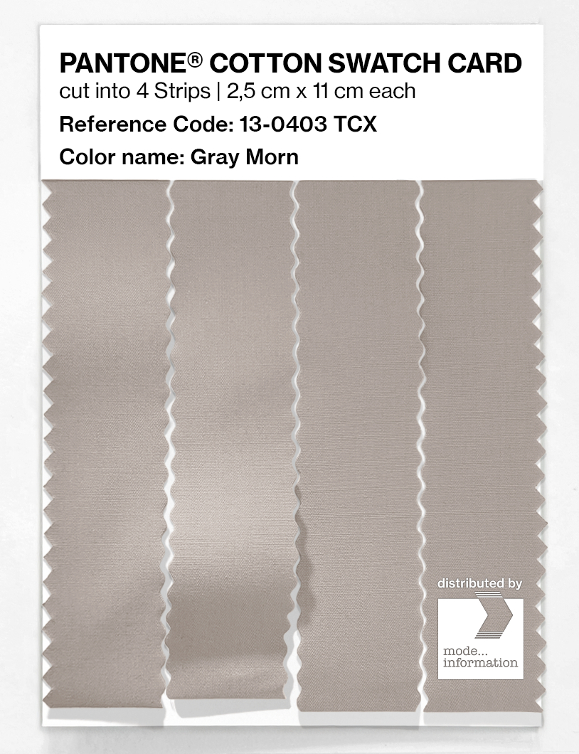 Product image 3 of the product “PANTONE® COTTON SWATCH CARD 13-0403 TCX Gray Morn ”