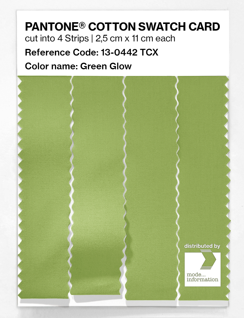 Product image 3 of the product “PANTONE® COTTON SWATCH CARD 13-0442 TCX Green Glow ”