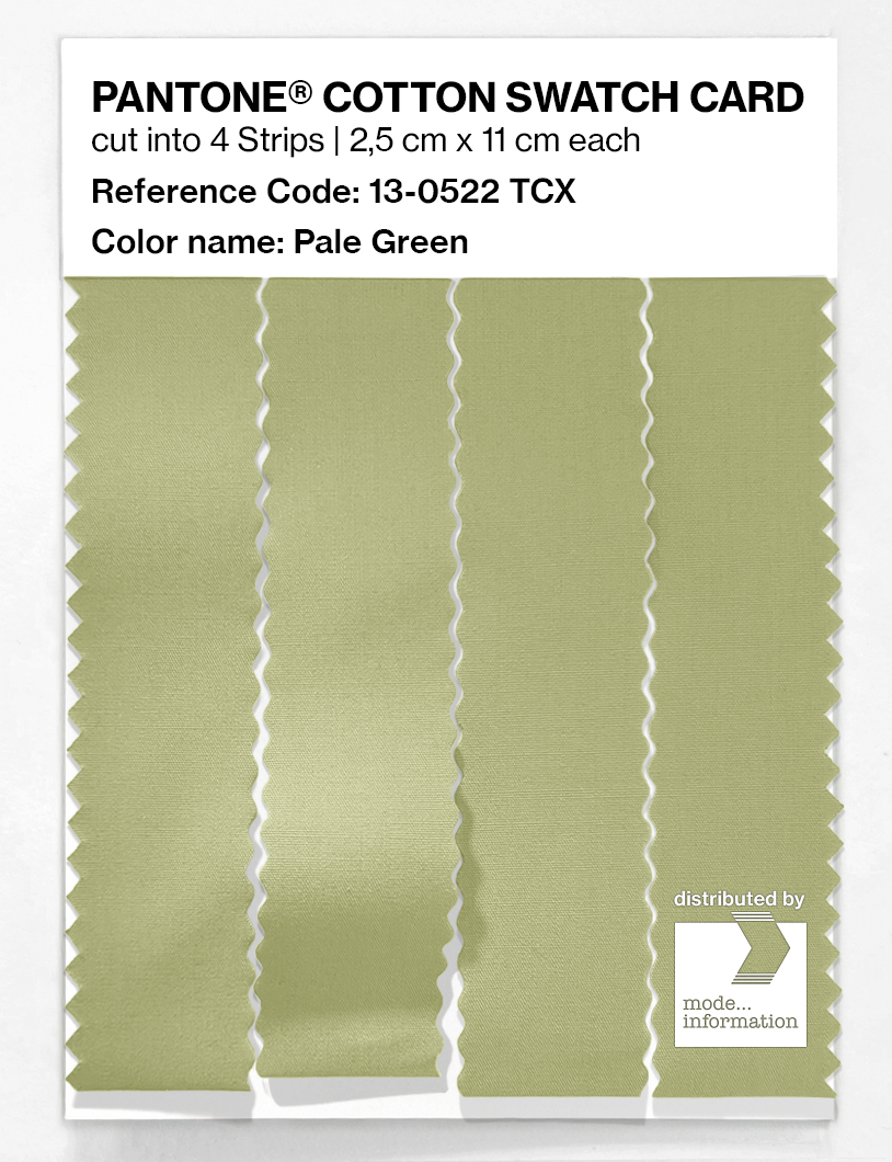 Product image 3 of the product “PANTONE® COTTON SWATCH CARD 13-0522 TCX Pale Green ”