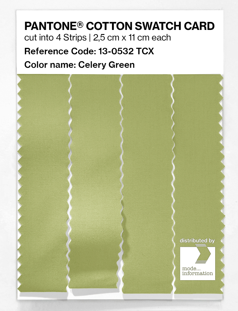 Product image 3 of the product “PANTONE® COTTON SWATCH CARD 13-0532 TCX Celery Green ”