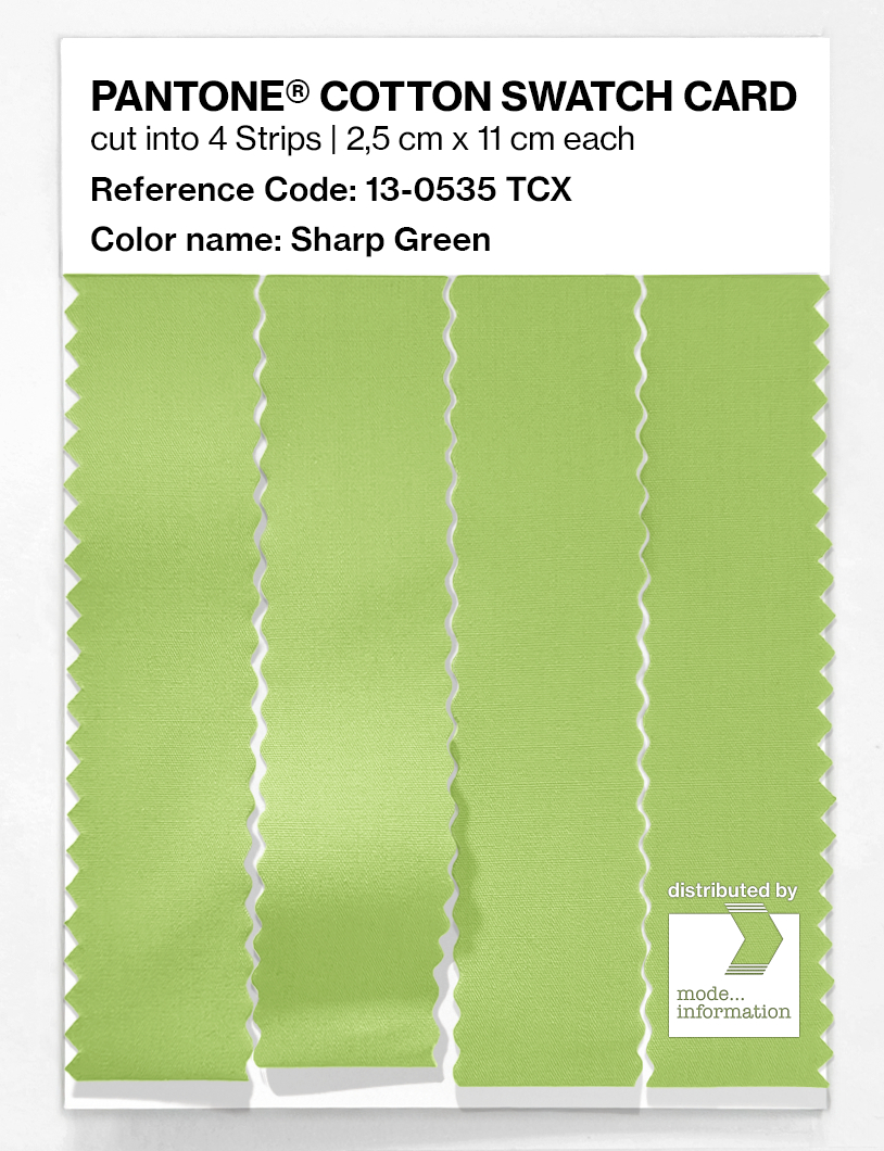 Product image 3 of the product “PANTONE® COTTON SWATCH CARD 13-0535 TCX Sharp Green ”