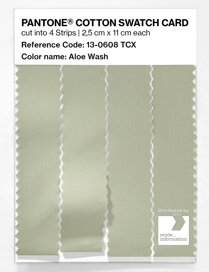Product image 3 of the product “PANTONE® COTTON SWATCH CARD 13-0608 TCX Aloe Wash ”