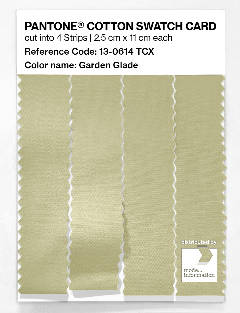 Product image 3 of the product “PANTONE® COTTON SWATCH CARD 13-0614 TCX Garden Glade ”