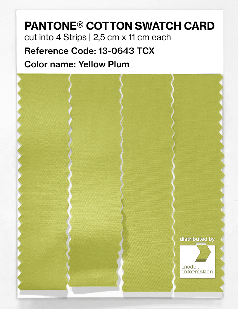 Artikelbild 3 des Artikels “PANTONE® COTTON SWATCH CARD 13-0643 TCX Yellow Plum “