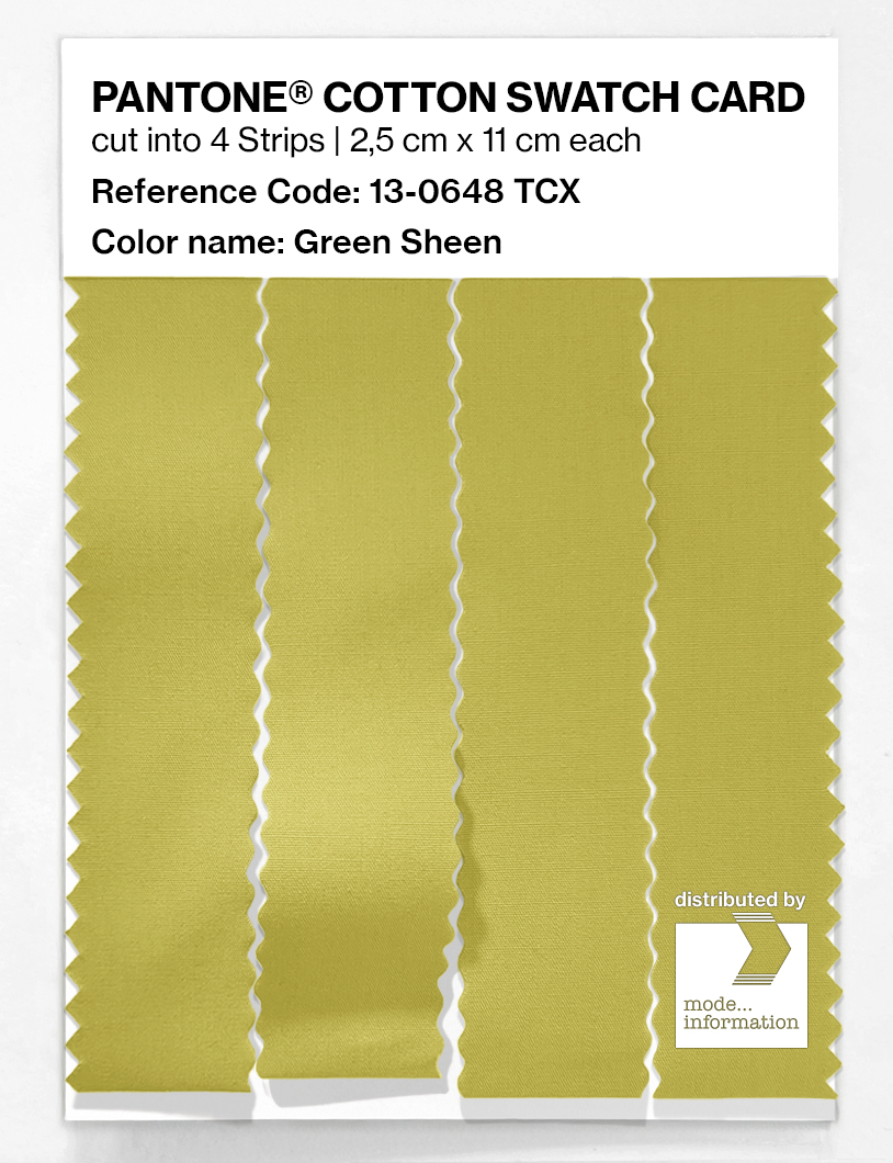 Product image 3 of the product “PANTONE® COTTON SWATCH CARD 13-0648 TCX Green Sheen ”