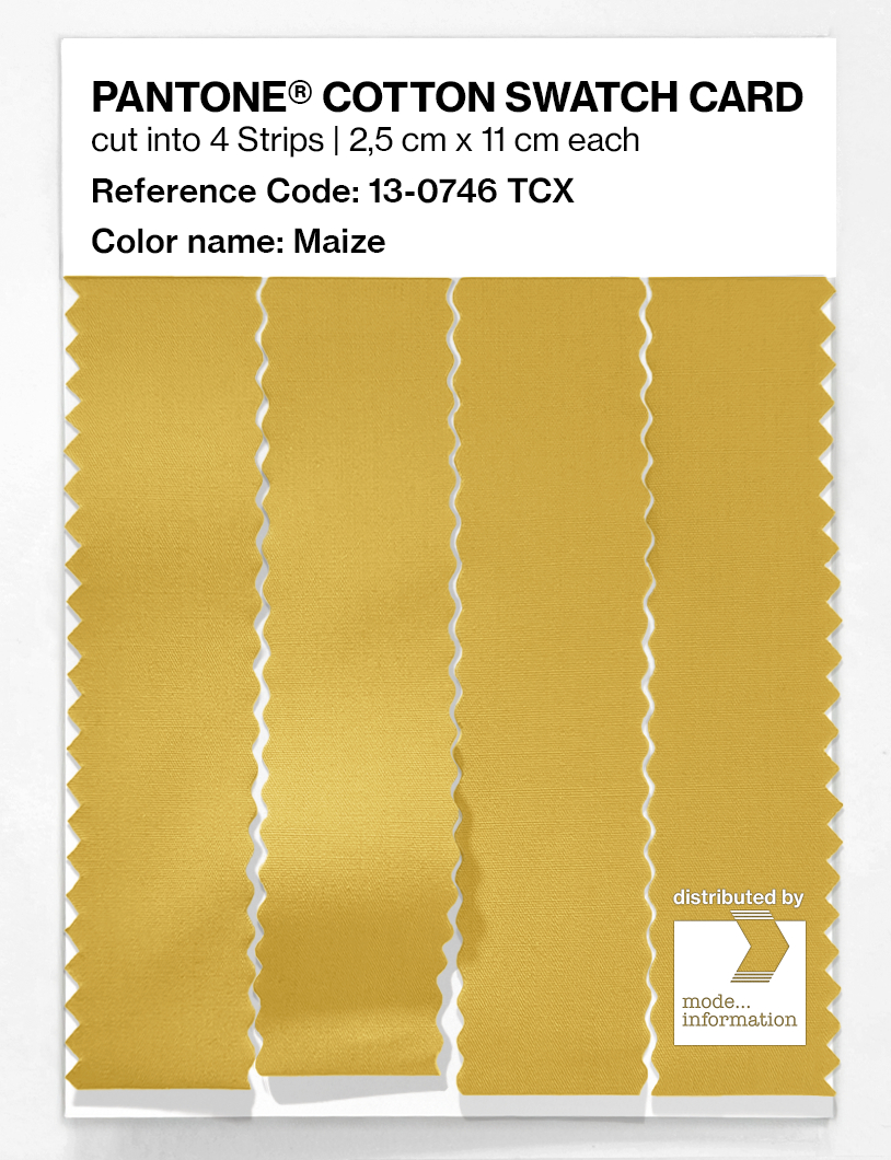 Product image 3 of the product “PANTONE® COTTON SWATCH CARD 13-0746 TCX Maize ”