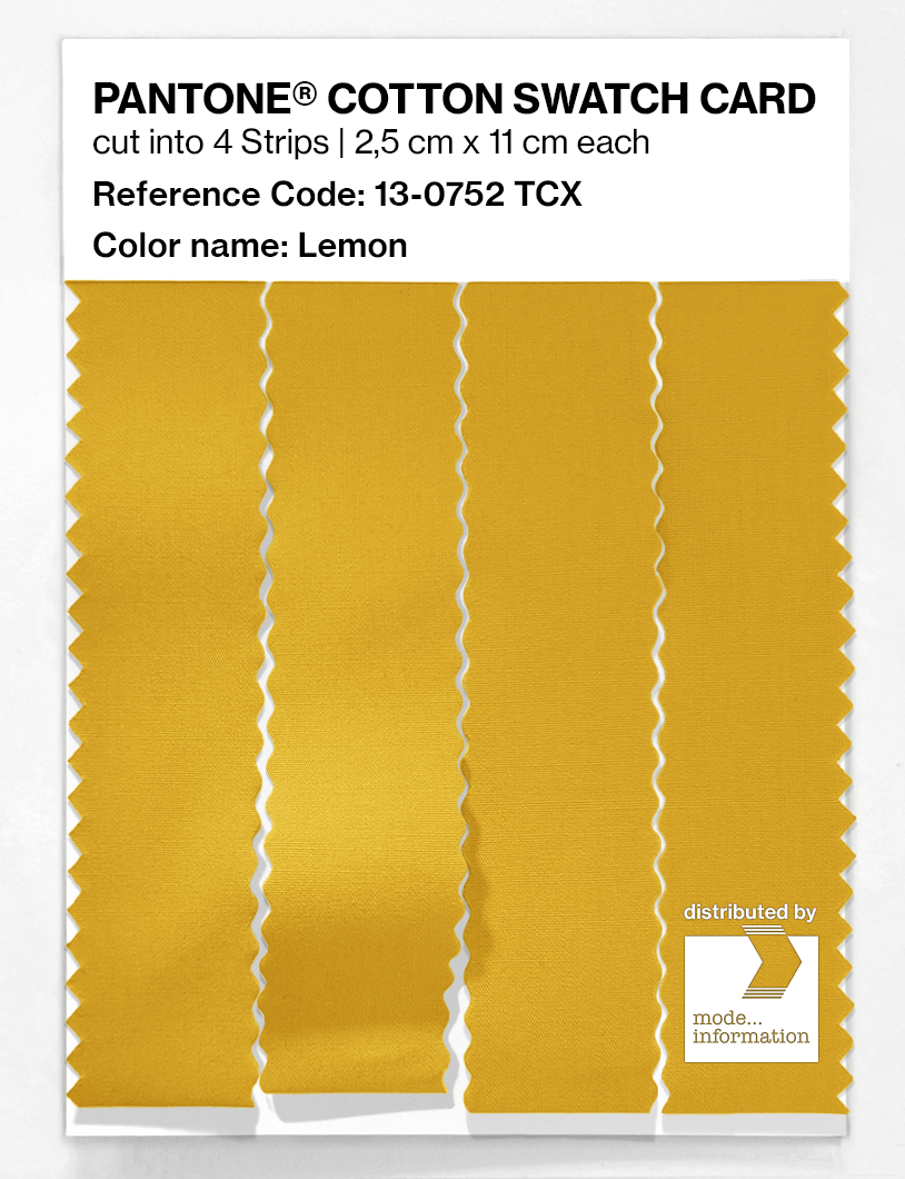 Product image 3 of the product “PANTONE® COTTON SWATCH CARD 13-0752 TCX Lemon ”