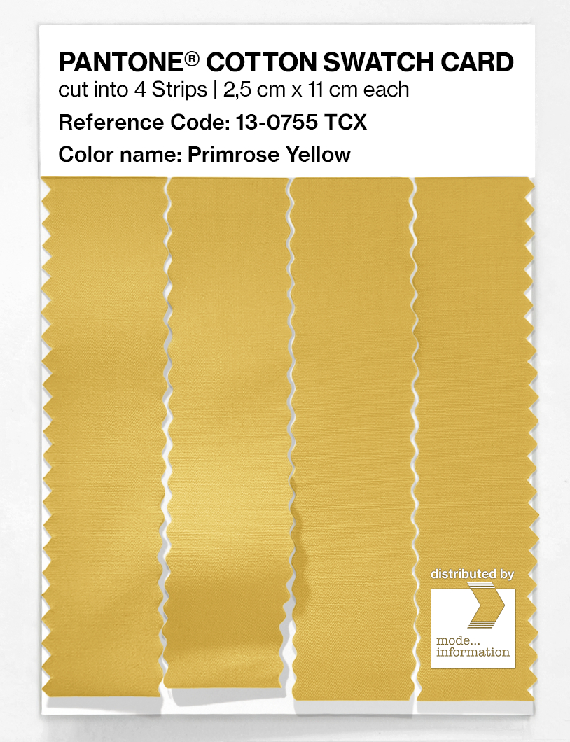 Product image 3 of the product “PANTONE® COTTON SWATCH CARD 13-0755 TCX Primrose Yellow ”