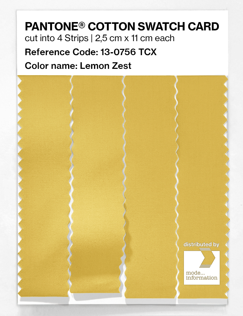 Product image 3 of the product “PANTONE® COTTON SWATCH CARD 13-0756 TCX Lemon Zest ”