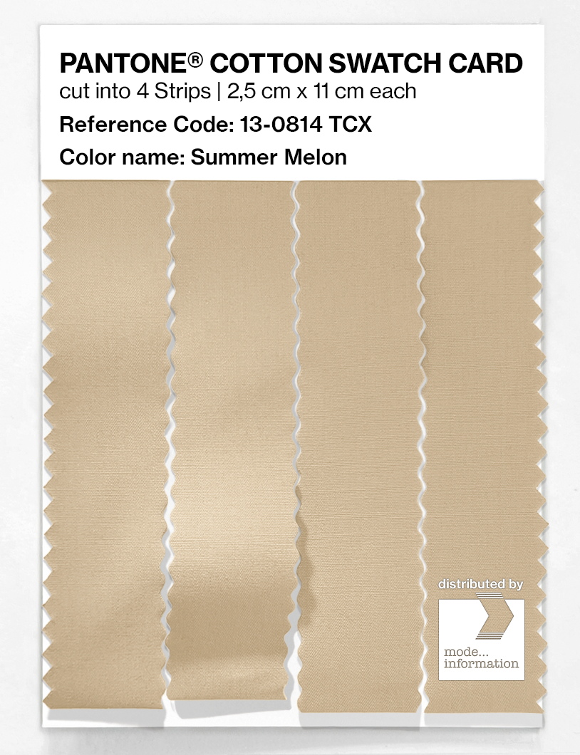 Product image 3 of the product “PANTONE® COTTON SWATCH CARD 13-0814 TCX Summer Melon ”