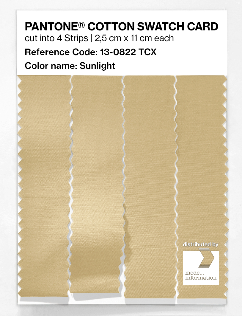 Product image 3 of the product “PANTONE® COTTON SWATCH CARD 13-0822 TCX Sunlight ”