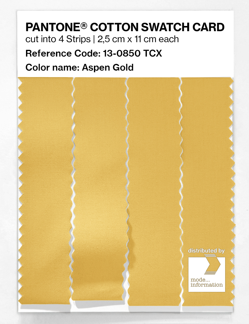 Artikelbild 3 des Artikels “PANTONE® COTTON SWATCH CARD 13-0850 TCX Aspen Gold “