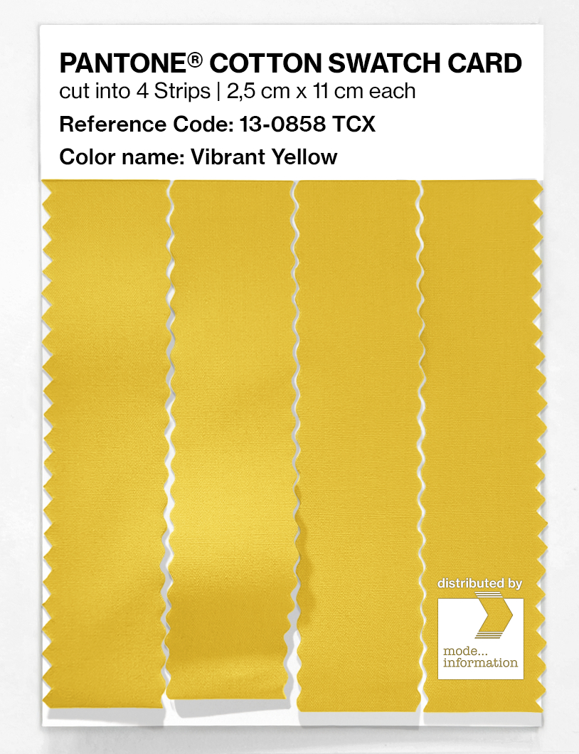 Product image 3 of the product “PANTONE® COTTON SWATCH CARD 13-0858 TCX Vibrant Yellow ”