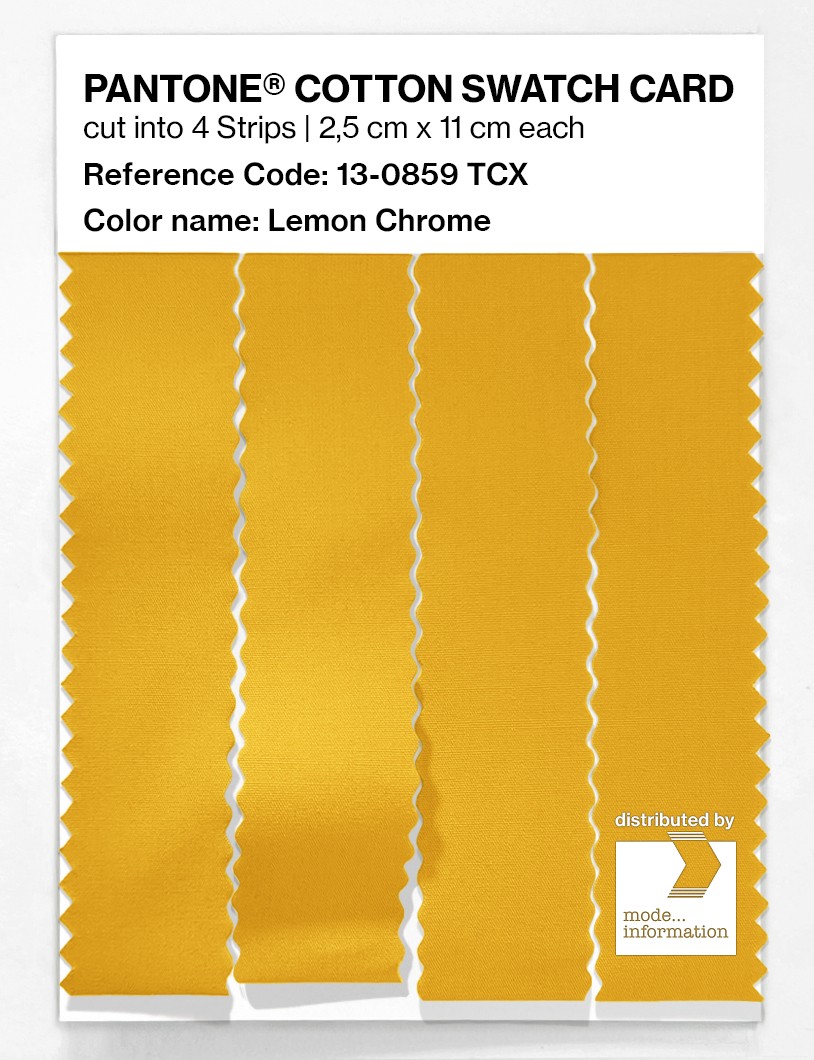 Product image 3 of the product “PANTONE® COTTON SWATCH CARD 13-0859 TCX Lemon Chrome ”
