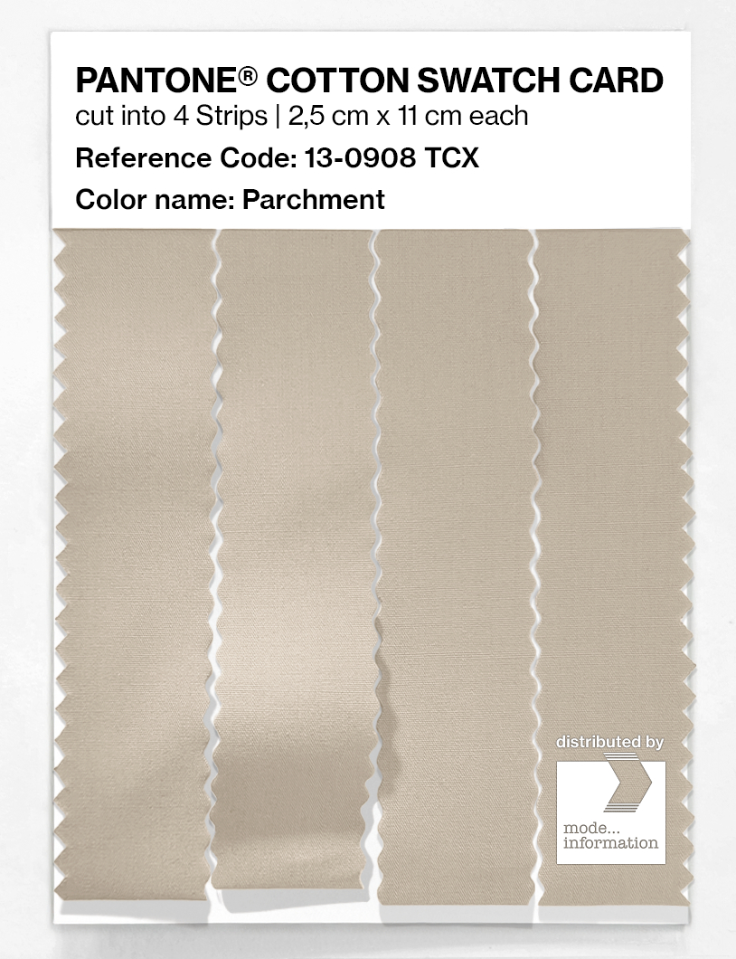 Product image 3 of the product “PANTONE® COTTON SWATCH CARD 13-0908 TCX Parchment ”
