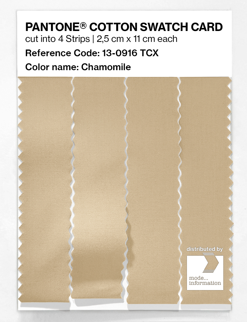 Product image 3 of the product “PANTONE® COTTON SWATCH CARD 13-0916 TCX Chamomile ”