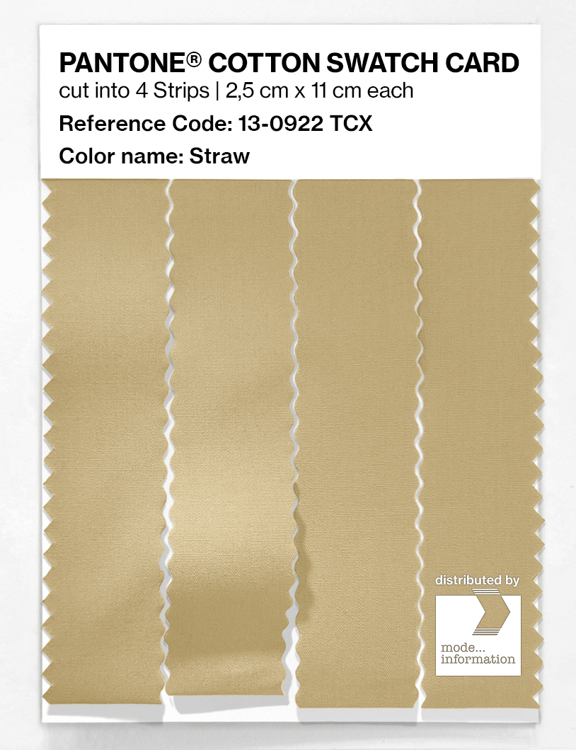 Product image 3 of the product “PANTONE® COTTON SWATCH CARD 13-0922 TCX Straw ”