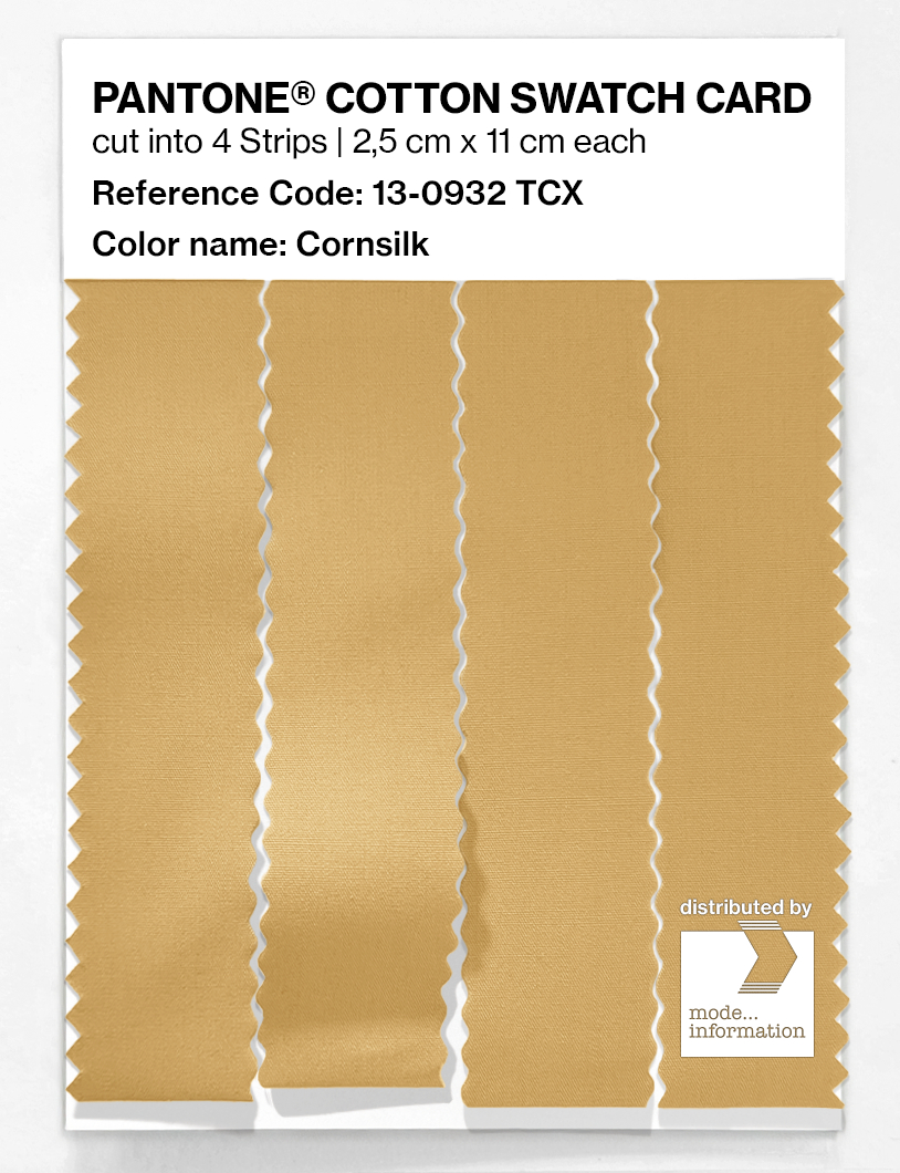 Product image 3 of the product “PANTONE® COTTON SWATCH CARD 13-0932 TCX Cornsilk ”