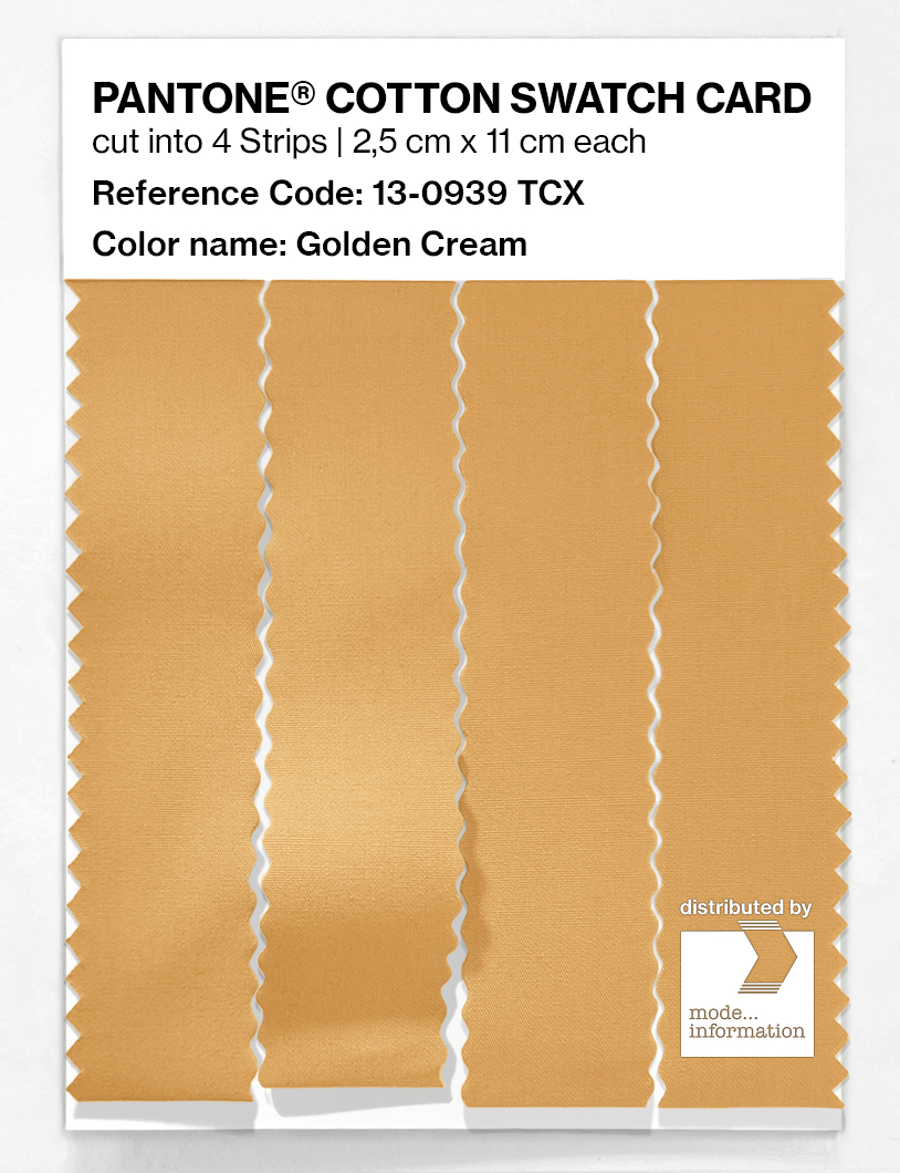 Product image 3 of the product “PANTONE® COTTON SWATCH CARD 13-0939 TCX Golden Cream ”