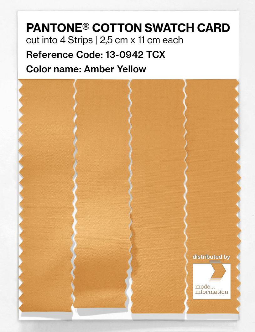 Artikelbild 3 des Artikels “PANTONE® COTTON SWATCH CARD 13-0942 TCX Amber Yellow “