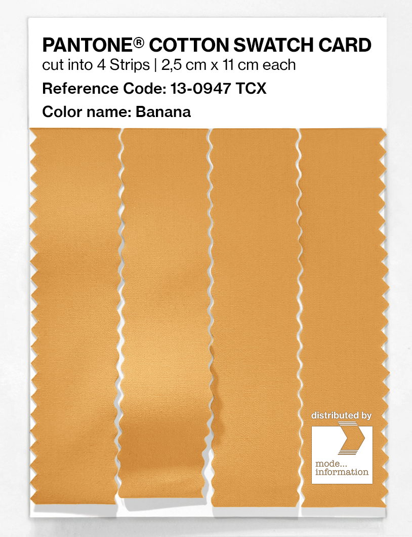 Product image 3 of the product “PANTONE® COTTON SWATCH CARD 13-0947 TCX Banana ”