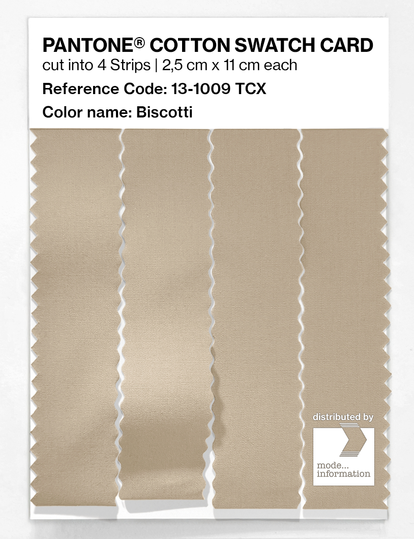 Product image 3 of the product “PANTONE® COTTON SWATCH CARD 13-1009 TCX Biscotti ”