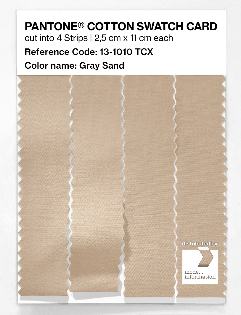 Artikelbild 3 des Artikels “PANTONE® COTTON SWATCH CARD 13-1010 TCX Gray Sand “
