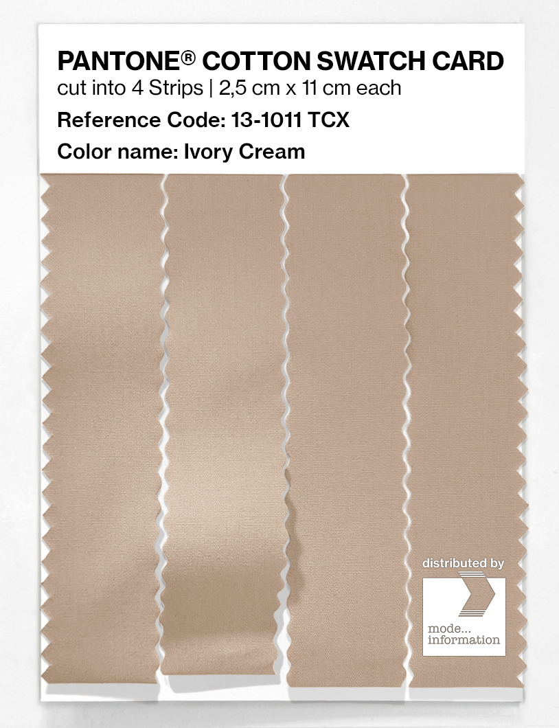 Artikelbild 3 des Artikels “PANTONE® COTTON SWATCH CARD 13-1011 TCX Ivory Cream “