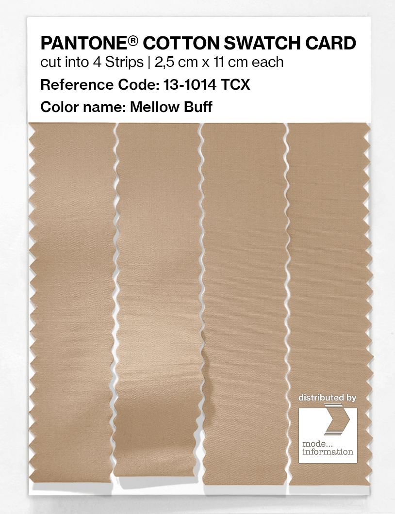 Product image 3 of the product “PANTONE® COTTON SWATCH CARD 13-1014 TCX Mellow Buff ”